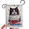 Patriotic Mitted Ragdoll Garden Flags Pack Animals Cat Kitten Meow