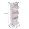 Laundry Basket, 3 Tiers Storage Basket Plastic Clothes Hamper Movable