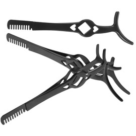 Minkissy 3pcs Lash Clamp Tweezers Comb Tool for Eyelash Extensions Tweezer Stainless Steel