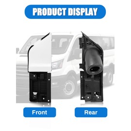 Transit Fuel Door, Transit Gas Door Assembly + White Cover, Compatible with Ford Transit Vans 150 250 350(HD) 2015-2023, Van Fuel Tank Filler Door Pipe for CK4Z-5427936-A CK4Z-5427936-F