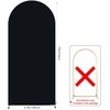AIBIIN 3.3x7ft Solid Black Arch Shape Backdrop Stand for Wedding