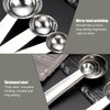 QZKJQDD Stainless Steel Measuring Spoons, 4 Piece Set Engraved Scale