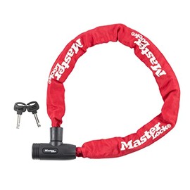 3ft Long x 5/16in (8mm) Diameter Hardened Steel Chain with Integrated Keyed Lock