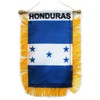 Honduras Fringed Rear-View Mirror Window Hanging Flag with Suction Cup