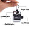 ABMRO Hand Tally Counter with Lanyard 4 Digit Metal Mechanical