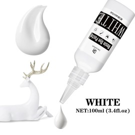 White Epoxy Resin Pigment Paste - 3.4 fl.oz/100ml High Concentrated Colorant for Resin Art, Ocean Waves, Cells Effects - Opaque White Resin Dye for Painting, Coasters, River Tables & DIY Crafts