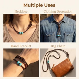 Genuine Leather String Cord, 8M Braided Leather Cord, Bolo Tie Supplies
