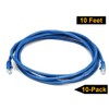 iMBAPrice 1' Cat5e Network Ethernet Patch Cable, 10 Pack, Blue