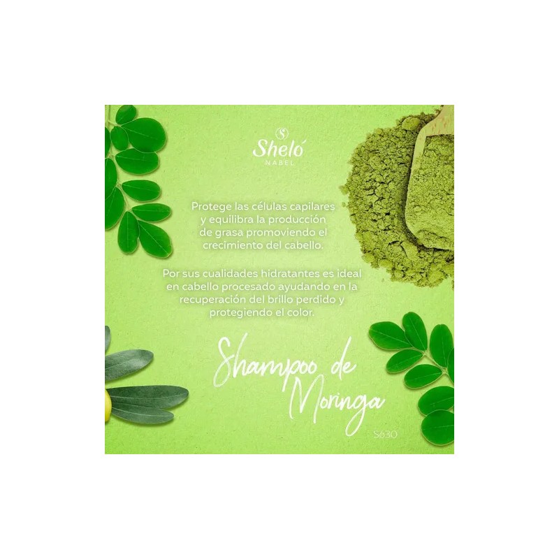 Shampoo Moringa Protector Hidrata Y Repara, Sheló Nabel