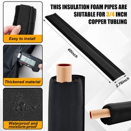 Wovnet 6 Pack Adjustable Pipe Insulation Covers Faucet Covers Kit for Outside Freeze Pipe Insulation Tube Outside Water Spickets Covers for Winter 3/4 Inches Pipes Freeze Protection(Elbow Shape)