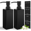 GMISUN Black Soap Dispenser, Hand Soap Dispenser Bathroom, 12oz Glass