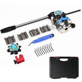 RQG Pro Brake Line Flaring Tool Kit, 45 and 37 Degree Flaring Tool, Single/Bubble/Double Flare Tool Set for Copper Aluminum Stainless Steel Brake Line Fuel Line Transmission Cooler Tubes