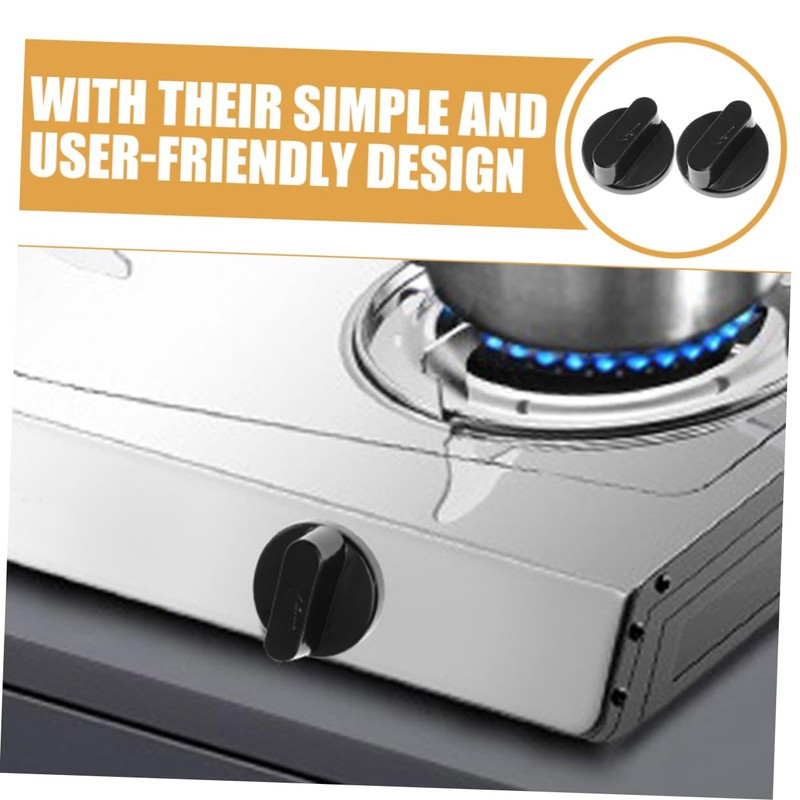 LALAFINA 2pcs Gas Stove Knobs Replacement Easy to Use Control