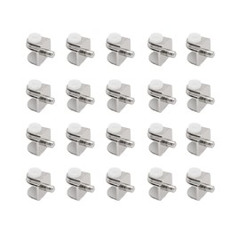 WYAN Pack of 20 Glass Clamps, Glass Shelf, Wall Mounting, Stainless Steel, Polished, for Glass Supports Indoor and Outdoor Use