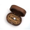 Huipalon Walnut Engagement Ring Box Wooden Ring Box Engraved with