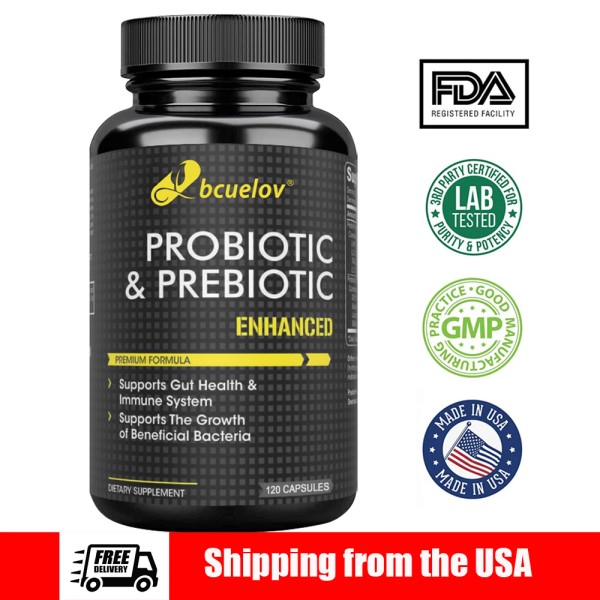 Bcuelov Probiotics and Prebiotics support gut health and immune system