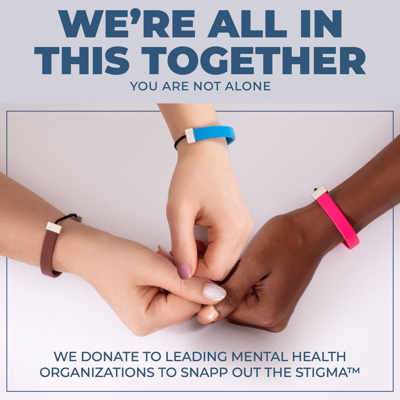 Snappbandz ANXIETY BRACELET for All-Day Stress Relief and Positive Mental