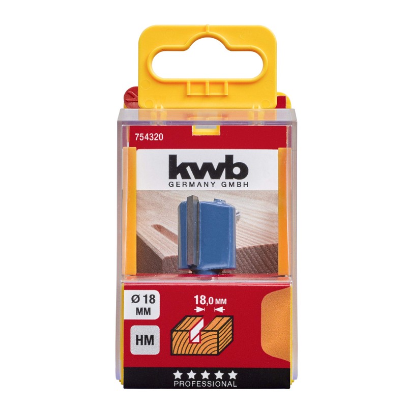 kwb 7543-20 HM Professional Groove Milling Cutter (for Wood, Diameter