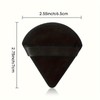 Velvety Triangle Powder Puff Set - Unscented, Suitable for Combination