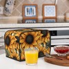 JXDXHCW Sunflower Pattern 2 Slice Toaster Cover Wide Slot Dustproof