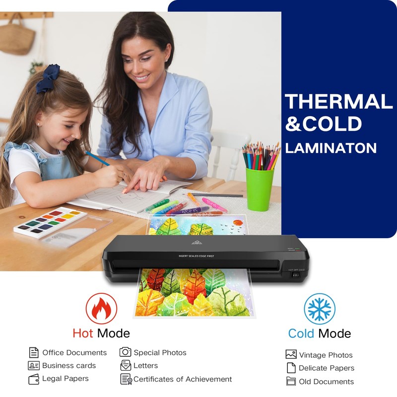 13 Inch A3 Laminator Machine, 7 in 1 Desktop Thermal