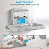 Fold-Down Baby Changing Diaper Station - Horizontal Wall Mounted, Sturdy