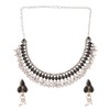 Efulgenz Conjunto de gargantilla, collar y pendientes de gota de