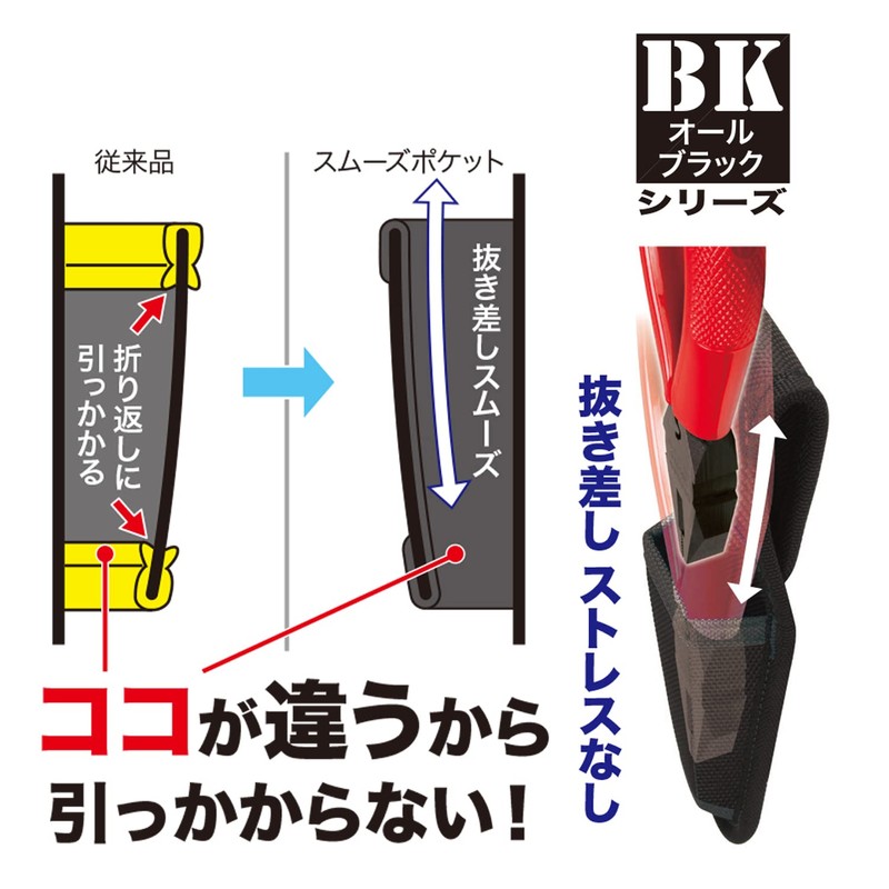 Jefcom NDS-944-KKK Smooth Tool Holder Pliers Parent-Child Hanging, Black