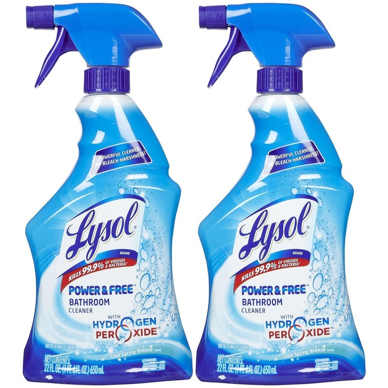 Lysol Power and Free Bathroom Cleaner, Fresh, 22 Ounce (Pack