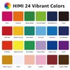 HIMI Gouache Paint Set, 24 Colors x 30ml/1oz with 3