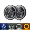 JESUO PAIR 7" inch Round LED Headlights High/Low Beam For