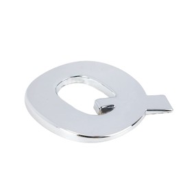 Modengzhe 3D Metal Car Emblem Letter Q Sticker Chrome Plating Zinc Alloy Automobile Symbol Badge Decal