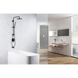 sumerain Oil Rubbed Bronze Shower System for Retrofit&Remodel with 9 Inch Rain Shower Head