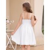 ODIZLI Tween Girls Dresses Spaghetti Strap Ruched Bubble Dress A