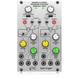 Behringer Analog Synthesizer Modular Euro Rack Module with Euro Rack Dual Sample & Hold/Random Voltage Module 2500 Series SAMPLE & HOLD/RANDOM VOLTAGE MODULE 1036 Silver