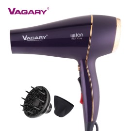 VG Professional Hair Dryer in Stock Fast Heat Ionic Tech Lightweight Quiet for Salon Quality Blowouts at HomeVoltage (V): 110-120V, color: blue-black, plug type: US PLUG