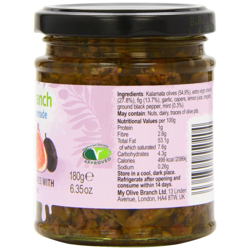 Olive Branch Kalamata Olive Tapenade with Fig and Mint 180