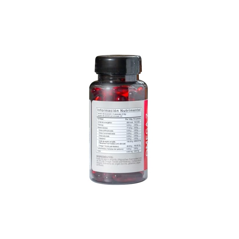 Omega 7, Cápsulas de Aceite de Espino Amarillo, 60 cápsulas