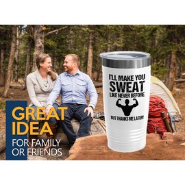 Personal Trainer White Edition Viking Tumbler 20oz - Make You Sweat - Fitness Instructor Workout Coach Exercise Lover Cardio Lover Gym Coach