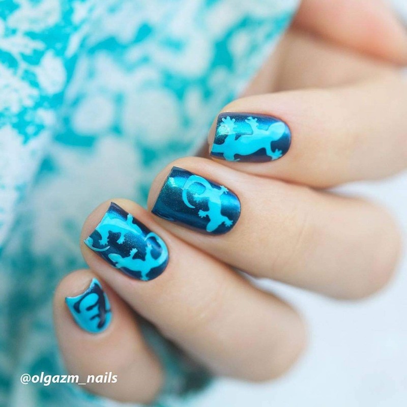 Whats Up Nails - Lizard Vinyl Stencils for Nail Art