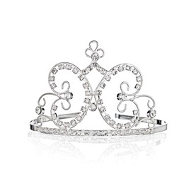 Princess Tiara Headband for Girls - Crystal Crown Tiaras in Silver - Add Sparkle to Birthday Parties, Homecoming, Pageants (1 Pack)