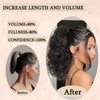AISI BEAUTY Brown Curly Ponytail Extension, Dark Brown with Brown