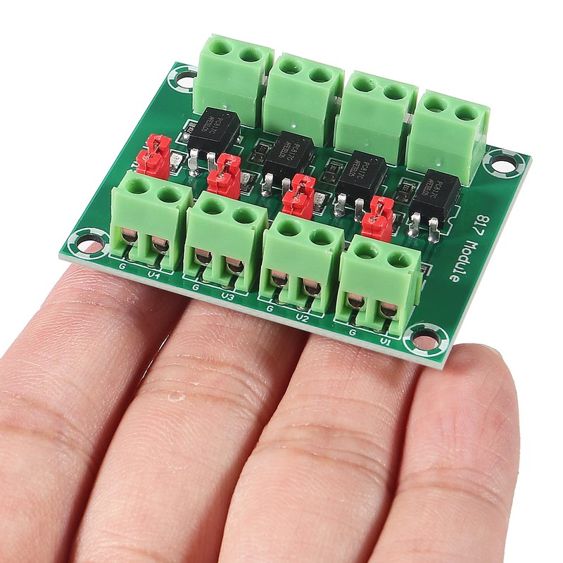 ALMOCN 4 Channel Optocoupler PC817 Insulation Board Voltage Converter Adapter