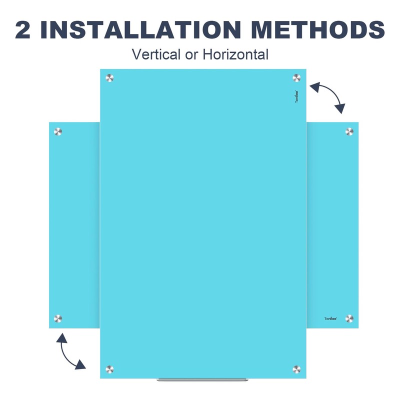 White Board Dry Erase Board 36x24 Inches Magnetic Glass Whiteboard,