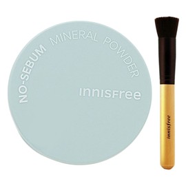 Innisfree No Sebum Mineral Powder + Beauty Tool Master Foundation Brush / 이니스프리 노세범 미네랄 파우더+뷰티툴 마스터 파운데이션 브러시