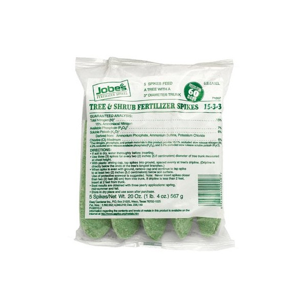 (32) 5 Packs Jobes 2010 Tree Shrub Fertilizer Spikes 15-3-3