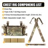 VOTAGOO Tactical Chest Rig with Triple 5.56/7.62 Mag Pouch, X-Harness