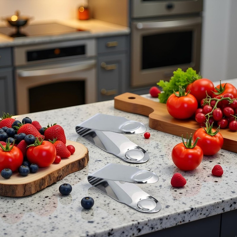 2Pcs Stainless Steel Strawberry Huller Fruit Stem Remover, Picker Leaf