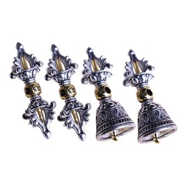 Operitacx Buddhistisches Für Zuhause: 4 Stück Vintage-kreuz- Mit Vajry-stößel Als Schlüsselanhänger Für Herren- Und Damenschmuck