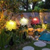 2 Pack Outdoor Solar Lights Outdoor Waterproof Chrysanthemum Flowers Stake